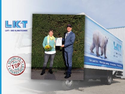 LKT Luft- und Klimatechnik GmbH jetzt "TOP Sozial" zertifiziertes Unternehmen