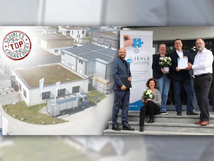 Neuer zertifizierter Unternehmenspartner der TOP Sozial Charta – Jehle-Gruppe GmbH aus Wolfschlugen