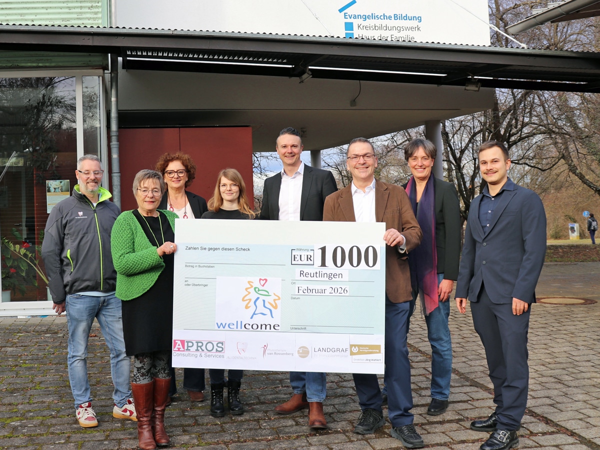 TOP Sozial Charta: Kooperationsspende an wellcome Reutlingen
