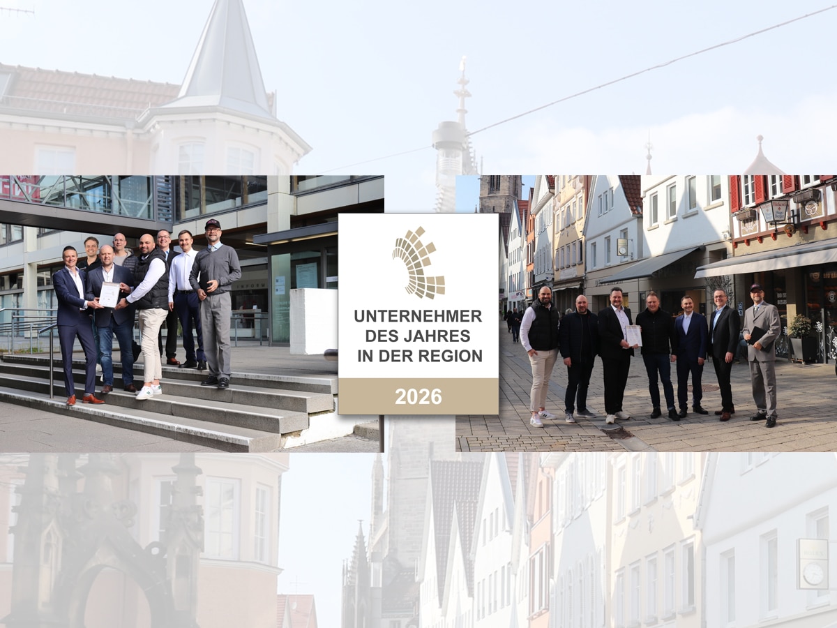 Region Reutlingen zeichnet Unternehmer des Jahres 2026 aus